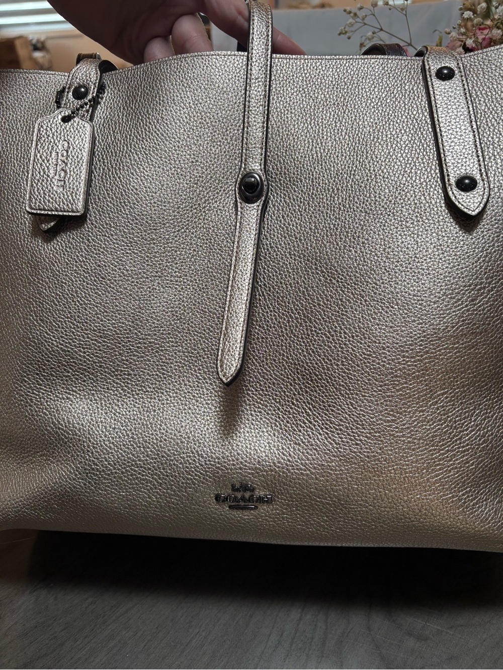 Coach metallic market tote large - Picture 3 of 6